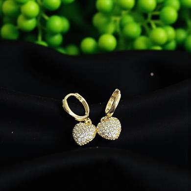 BRZ Collection 3lü Paslanmaz Çelik Charm Hoop Küpe – Kalp, Damla & Yuvarlak | Altın Renk 