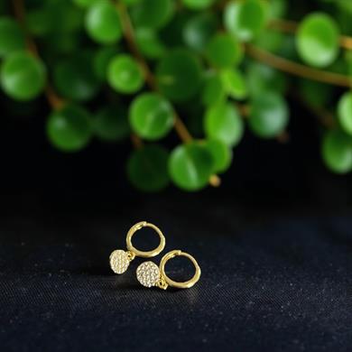 BRZ Collection 3lü Paslanmaz Çelik Charm Hoop Küpe – Kalp, Damla & Yuvarlak | Altın Renk 