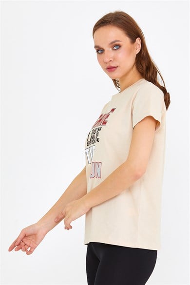 BRZ Collection Baskılı Kadın T-shirt