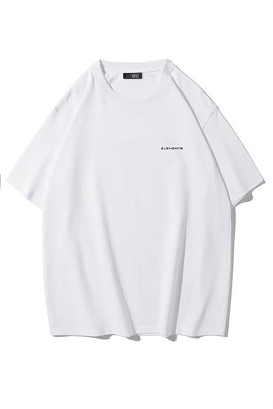 BRZ Collection Born Broke Die Rich Baskılı Oversize Unisex BEYAZ T-Shirt