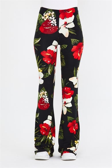 BRZ Collection Çiçek Desenli Kadın Pantolon