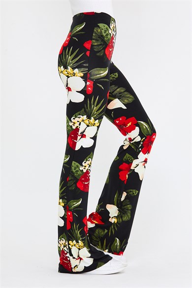 BRZ Collection Çiçek Desenli Kadın Pantolon
