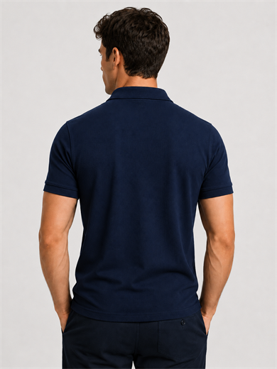BRZ Collection Erkek Polo Yaka T-shirt Lacivert