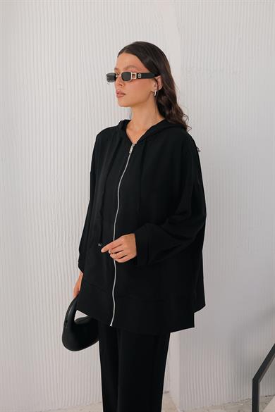 BRZ Collection Fermuarlı Takım Siyah