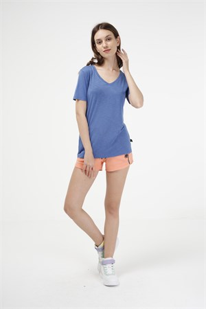 BRZ Collection Flamlı Viskon Kadın Kısa Kollu T-shirt