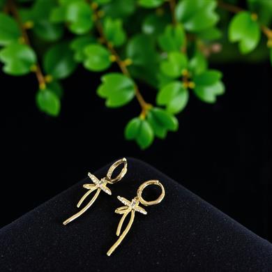 BRZ Collection Kadın 3lü Altın Renk Halka Küpe Seti – Fiyonk Charm, Minimal Huggie Hoops, Zarif Takı