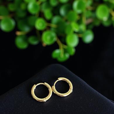 BRZ Collection Kadın 3lü Altın Renk Halka Küpe Seti – Fiyonk Charm, Minimal Huggie Hoops, Zarif Takı