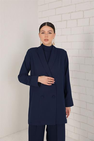 BRZ Collection Kadın Lacivert Ceketli Tulum