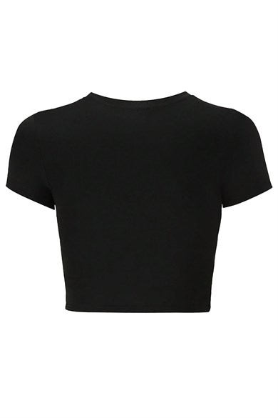 BRZ Collection Kadın Sorry For What I Said When It Was 38° Crop Siyah