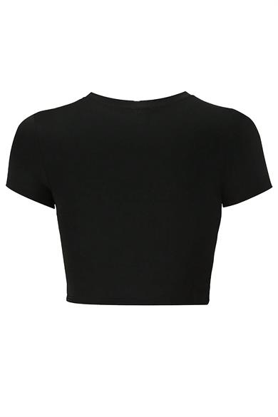 BRZ Collection Kadın Timeless Art Crop T-shirt Siyah