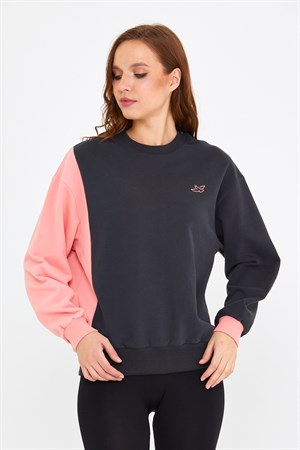 BRZ Collection Kontrast Renkli Özel Tasarım Kadın Sweatshirt