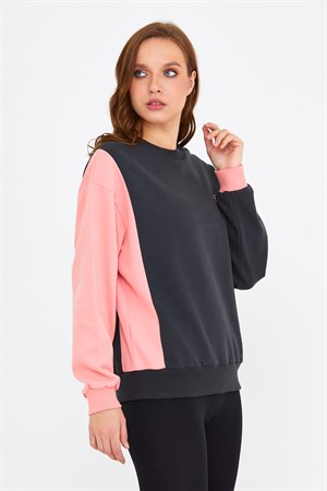 BRZ Collection Kontrast Renkli Özel Tasarım Kadın Sweatshirt