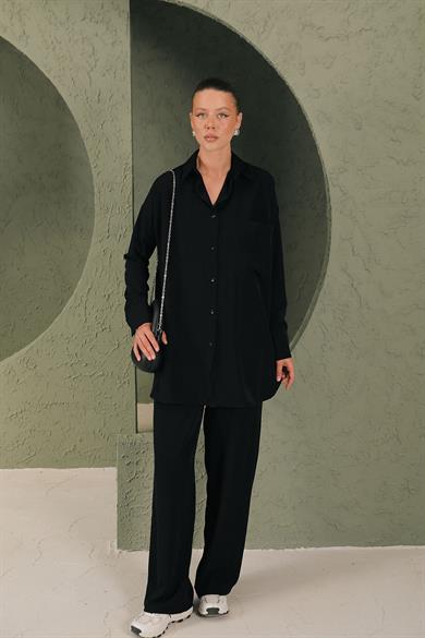 BRZ Collection Modal Gömlekli Takım Siyah