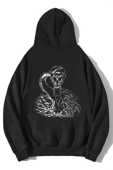 BRZ Collection Oversize Cobra and Flamingo Hoodie