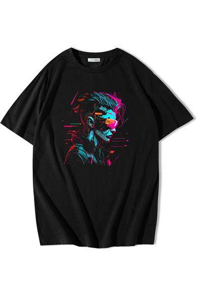 BRZ Collection Oversize Cyberpunk VR Glasses T-shirt