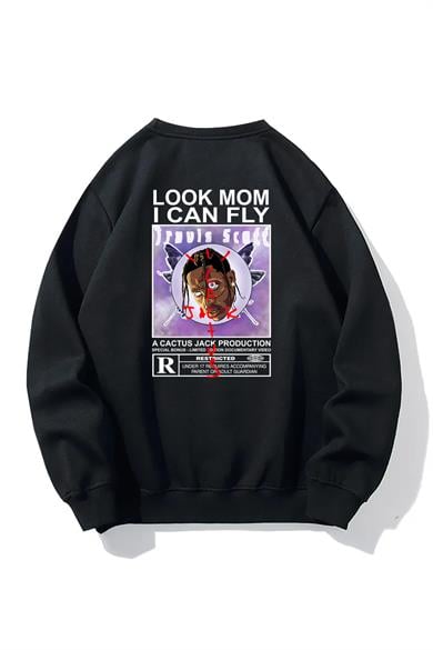 BRZ Collection Oversize Look Mom I Can Fly Cactus Jack Sweatshirt