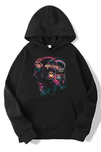 BRZ Collection Oversize Neon Gorilla Hoodie