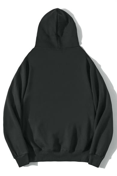 BRZ Collection Oversize Unisex Basic Hoodie Antrasit