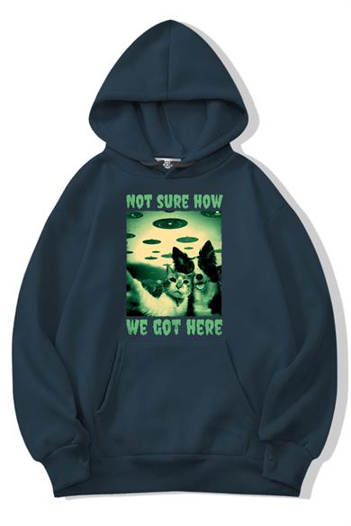 BRZ Collection Oversize Unisex Cat and Dog Selfie Hoodie