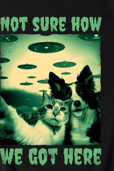 BRZ Collection Oversize Unisex Cat and Dog Selfie T-shirt