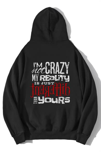 BRZ Collection Oversize Unisex Im Not Crazy Hoodie