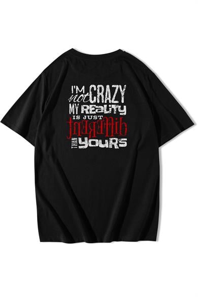 BRZ Collection Oversize Unisex Im Not Crazy T-shirt
