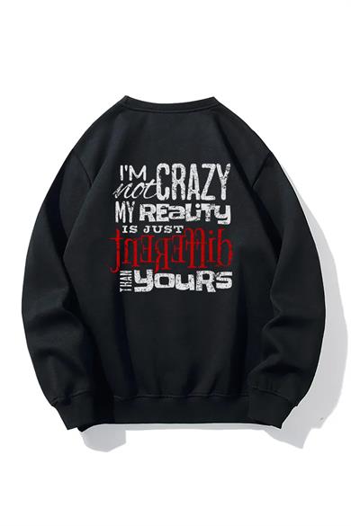 BRZ Collection Oversize Unisex Im Not Crazy Sweatshirt