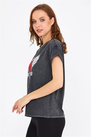 BRZ Collection Parça Boyalı Kadın T-shirt