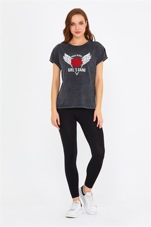 BRZ Collection Parça Boyalı Kadın T-shirt