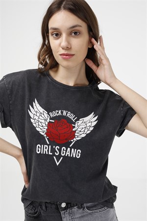 BRZ Collection Parça Boyalı Kadın T-shirt