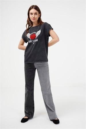 BRZ Collection Parça Boyalı Kadın T-shirt