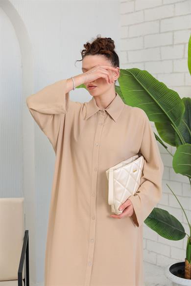 BRZ Collection Tam Boy Gömlekli Takım Taş Rengi