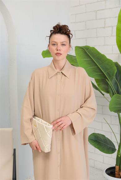 BRZ Collection Tam Boy Gömlekli Takım Taş Rengi