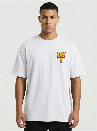 BRZ Collection Toy Story 5 Oversize Unisex Graphic T-Shirt (Beyaz) – Limited Drop
