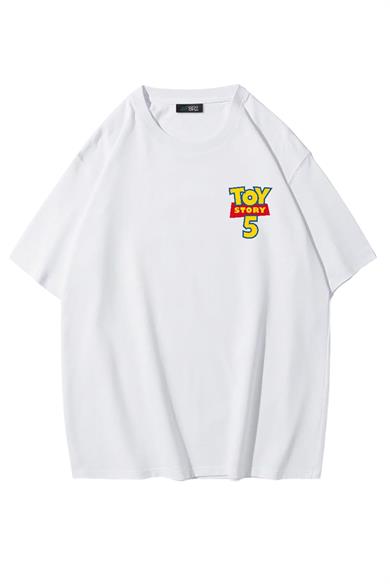 BRZ Collection Toy Story 5 Oversize Unisex Graphic T-Shirt (Beyaz) – Limited Drop