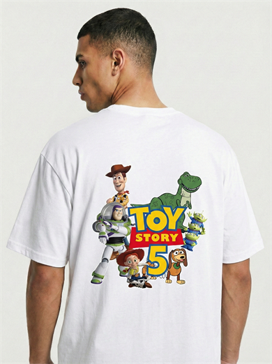 BRZ Collection Toy Story 5 Oversize Unisex Graphic T-Shirt (Beyaz) – Limited Drop