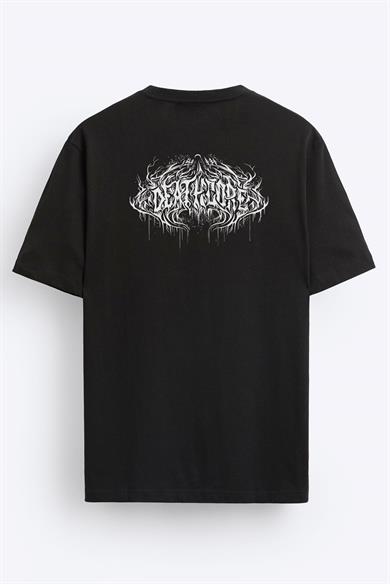 BRZ Collection Unisex Deathcore Lettering Regular Fit T-shirt