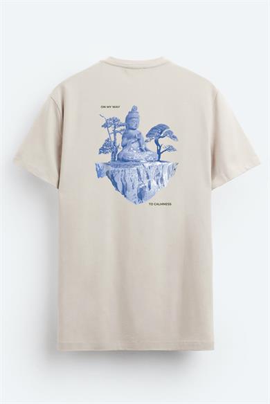 BRZ Collection Unisex FloatingIsland Buddah Regular Fit T-shirt