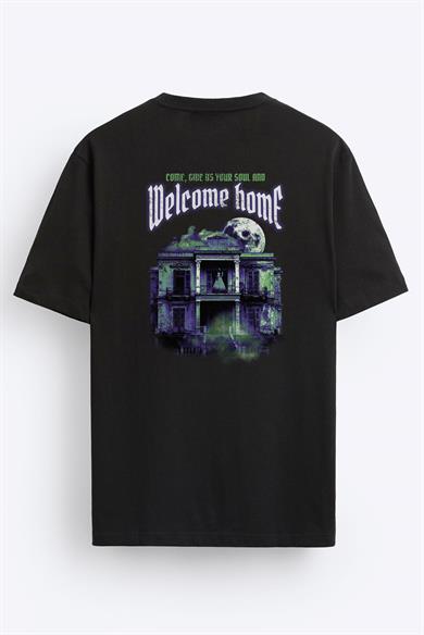 BRZ Collection Unisex HuntedHouse Welcome Home Regular Fit T-shirt