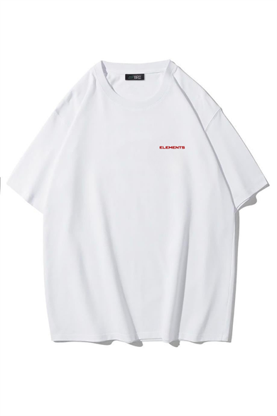 BRZ Collection Unisex Oversize Abracadabra T-shirt (BEYAZ)