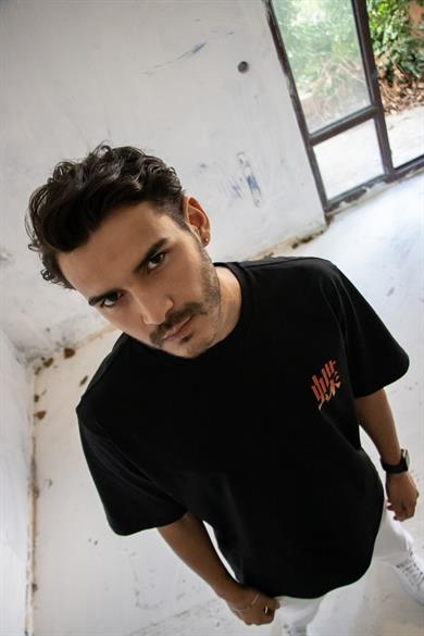 BRZ Collection Unisex Oversize Arka Baskılı Butterfly and Japanese Panda T-shirt