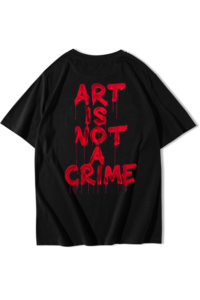 BRZ Collection Unisex Oversize Art Is Not A Crime T-Shirt 