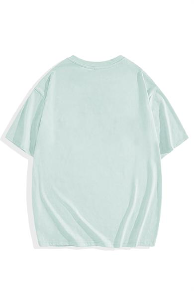 BRZ Collection Unisex Oversize Basic T-shirt Açık Mavi