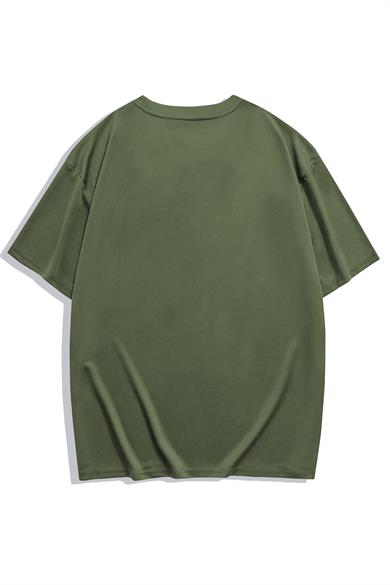 BRZ Collection Unisex Oversize Basic T-shirt Haki