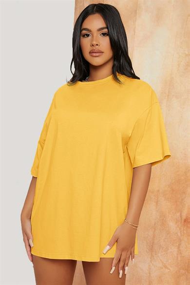 BRZ Collection Unisex Oversize Basic Uzun T-shirt