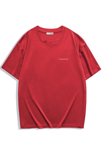 BRZ Collection Unisex Oversize Basic T-shirt Kırmızı
