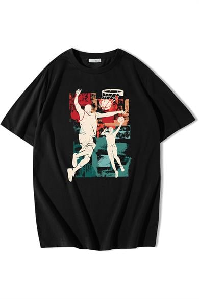 BRZ Collection Unisex Oversize Basketball Silhouette T-shirt 
