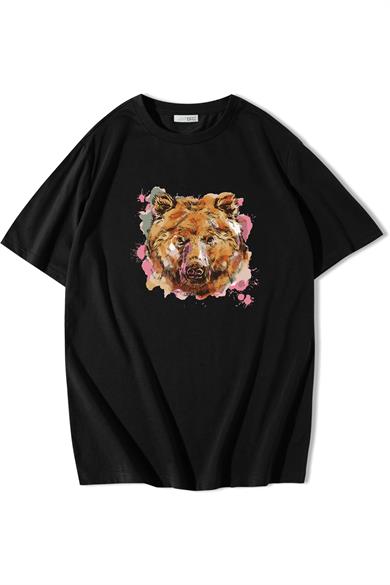 BRZ Collection Unisex Oversize Bear Watercolor T-shirt