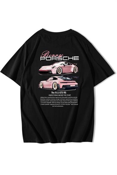BRZ Collection Unisex Oversize Berry Porsche T-shirt