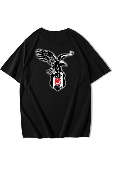 BRZ Collection Unisex Oversize Beşiktaş Kartal Logo Baskılı T-shirt